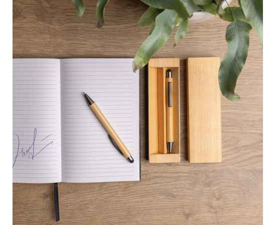 Набор Bamboo с ручкой и карандашом в коробке, Коричневый, изображение 5