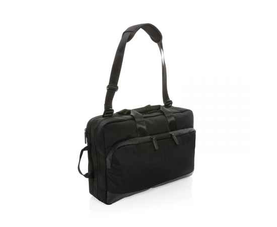 Сумка-рюкзак 2-в-1 для ноутбука Swiss Peak из rPET AWARE™, Черный, изображение 5