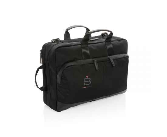 Сумка-рюкзак 2-в-1 для ноутбука Swiss Peak из rPET AWARE™, Черный, изображение 3