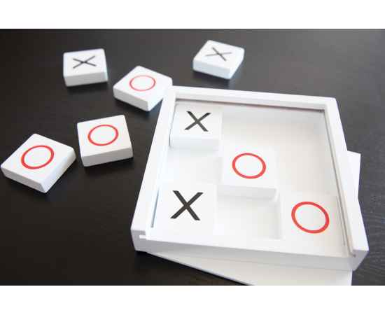 Настольная игра Крестики-нолики из дерева FSC®, Белый, изображение 6