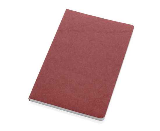 Блокнот Salton из переработанной бумаги, A5, Красный, Цвет: красный,, Размер: Длина 21 см., ширина 14 см., высота 1 см., диаметр 0 см., изображение 7