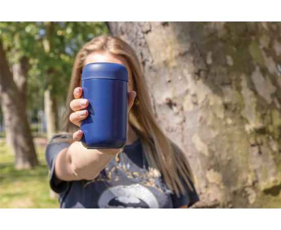 Термокружка для кофе Brew из переработанной нержавеющей стали RCS, 360 мл, Синий, Цвет: синий,, Размер: , высота 13,7 см., диаметр 7,7 см., изображение 5