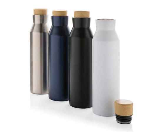 Вакуумная бутылка Gaia из переработанной нержавеющей стали RCS, 600 мл, Черный, Цвет: черный,, Размер: , высота 25,8 см., диаметр 6,9 см., изображение 4