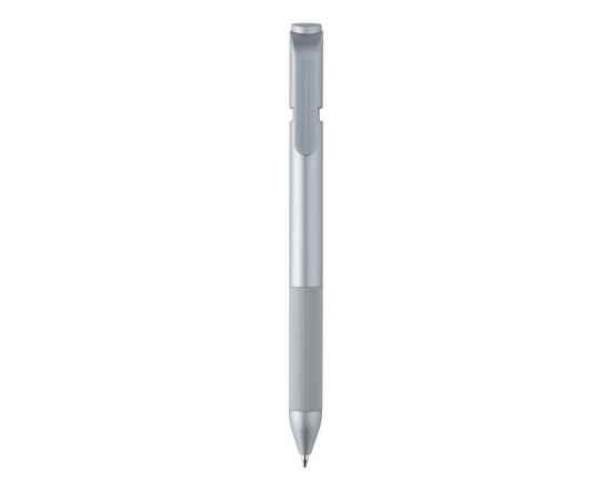 Шариковая ручка TwistLock из переработанного ABS-пластик RCS, Серый, Цвет: серебряный,, Размер: , высота 14,4 см., диаметр 1,1 см., изображение 2