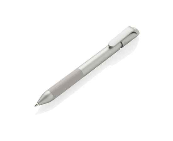 Шариковая ручка TwistLock из переработанного ABS-пластик RCS, Серый, Цвет: серебряный,, Размер: , высота 14,4 см., диаметр 1,1 см., изображение 7