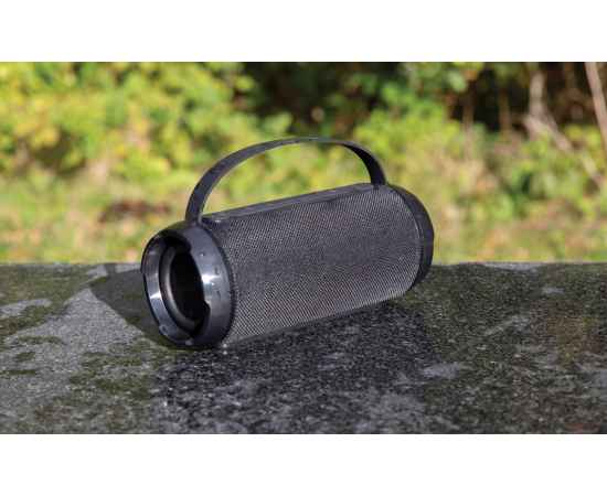 Колонка Soundboom с защитой от воды IPX4 из переработанного пластика RCS, 6 Вт, Черный, изображение 5