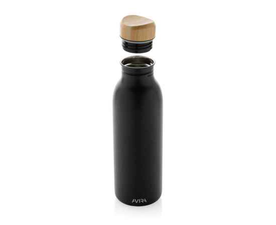 Бутылка для воды Avira Alcor из переработанной стали RCS, 600 мл, Черный, Цвет: черный,, Размер: , высота 22,5 см., диаметр 6,7 см., изображение 7