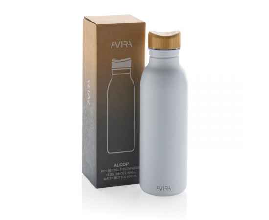 Бутылка для воды Avira Alcor из переработанной стали RCS, 600 мл, Белый, Цвет: белый,, Размер: , высота 22,5 см., диаметр 6,7 см., изображение 2