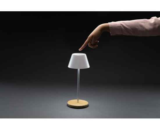 Беспроводная настольная лампа Pure Glow из переработанного пластика RCS, Белый, изображение 10