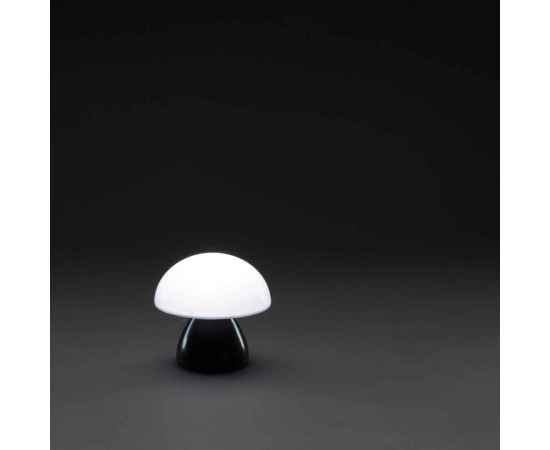 Беспроводная настольная лампа Luming из переработанного пластика RCS, IPX4, Черный, Цвет: черный,, Размер: , высота 11,2 см., диаметр 11,5 см., изображение 7