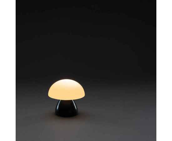 Беспроводная настольная лампа Luming из переработанного пластика RCS, IPX4, Черный, Цвет: черный,, Размер: , высота 11,2 см., диаметр 11,5 см., изображение 8