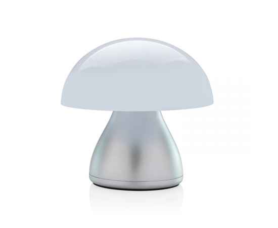Беспроводная настольная лампа Luming из переработанного пластика RCS, IPX4, Серый, Цвет: серый,, Размер: , высота 11,2 см., диаметр 11,5 см.
