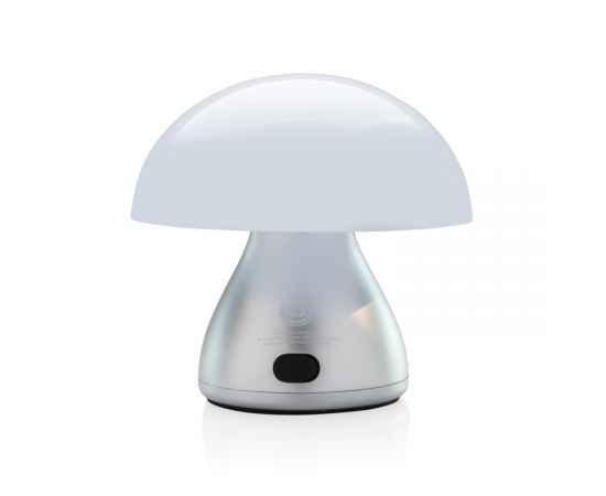 Беспроводная настольная лампа Luming из переработанного пластика RCS, IPX4, Серый, Цвет: серый,, Размер: , высота 11,2 см., диаметр 11,5 см., изображение 6