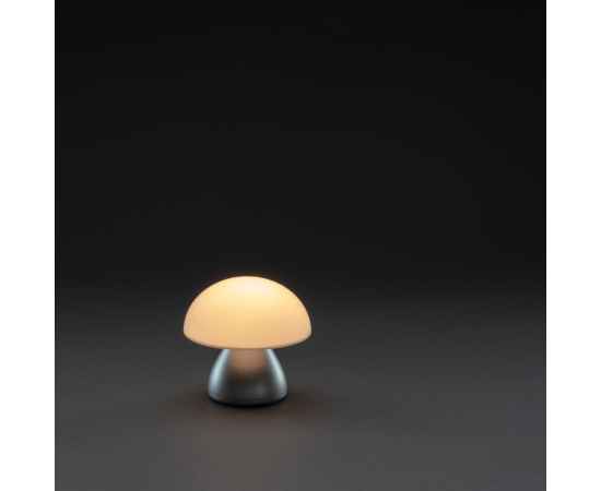Беспроводная настольная лампа Luming из переработанного пластика RCS, IPX4, Серый, Цвет: серый,, Размер: , высота 11,2 см., диаметр 11,5 см., изображение 10