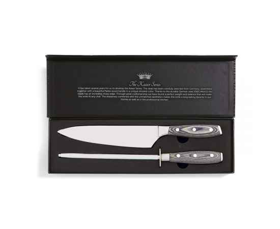 Набор VINGA Kaiser из точилки и кухонного ножа, Коричневый, изображение 2