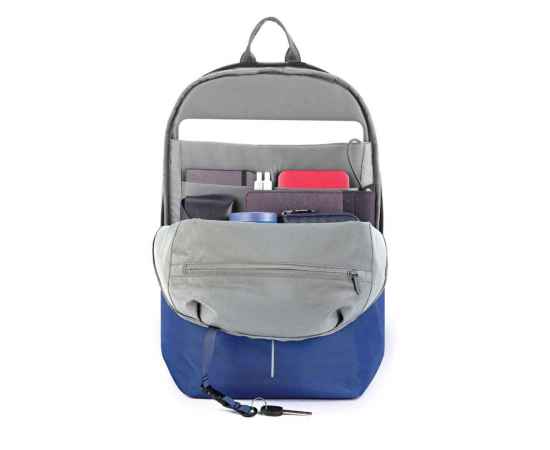 Антикражный рюкзак Bobby Soft, Синий, Цвет: синий,, Размер: Длина 30 см., ширина 18 см., высота 45 см., диаметр 0 см., изображение 12
