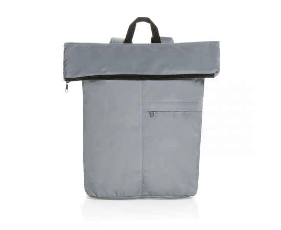 Легкий складной рюкзак Dillon из rPET AWARE™, Серый, Цвет: серый,, Размер: Длина 30 см., ширина 14,5 см., высота 46 см., диаметр 0 см., изображение 4