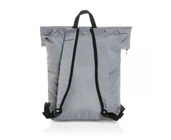 Легкий складной рюкзак Dillon из rPET AWARE™, Серый, Цвет: серый,, Размер: Длина 30 см., ширина 14,5 см., высота 46 см., диаметр 0 см., изображение 5
