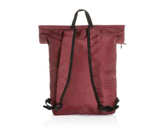 Легкий складной рюкзак Dillon из rPET AWARE™, Красный, Цвет: красный,, Размер: Длина 30 см., ширина 14,5 см., высота 46 см., диаметр 0 см., изображение 6