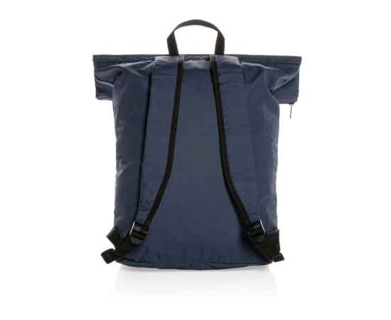 Легкий складной рюкзак Dillon из rPET AWARE™, Синий, Цвет: темно-синий,, Размер: Длина 30 см., ширина 14,5 см., высота 46 см., диаметр 0 см., изображение 5