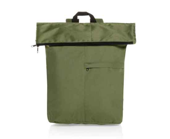 Легкий складной рюкзак Dillon из rPET AWARE™, Зеленый, Цвет: зеленый,, Размер: Длина 30 см., ширина 14,5 см., высота 46 см., диаметр 0 см., изображение 5