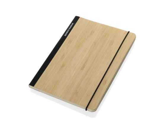 Блокнот Scribe с обложкой из бамбука, А5, 80 г/м², Черный, Цвет: черный,, Размер: Длина 20 см., ширина 14 см., высота 1,6 см., диаметр 0 см., изображение 7