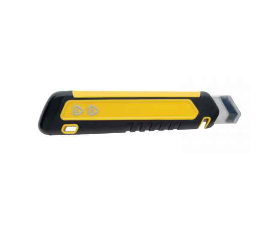 Строительный нож из переработанного пластика RCS с линейкой на корпусе, Желтый, Цвет: желтый,, Размер: Длина 19,9 см., ширина 4,3 см., высота 2,2 см., диаметр 0 см., изображение 3
