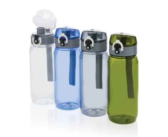 Герметичная бутылка для воды Yide из rPET RCS, 600 мл, Прозрачный, Цвет: прозрачный,, Размер: , высота 21,4 см., диаметр 7,4 см., изображение 10