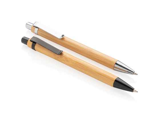 Ручка Bamboo из бамбука, Черный, Цвет: черный,, Размер: Длина 1 см., ширина 1 см., высота 13,7 см., диаметр 1,1 см., изображение 4