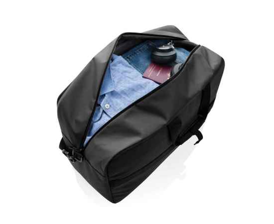 Дорожная сумка Armond из rPET AWARE™, Черный, Цвет: черный,, Размер: Длина 55 см., ширина 23 см., высота 32 см., диаметр 0 см., изображение 6