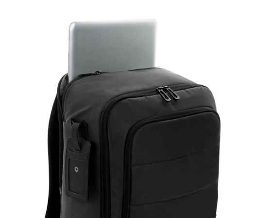 Дорожный рюкзак для ноутбука Armond из rPET AWARE™, 15,6”, Черный, Цвет: черный,, Размер: Длина 31 см., ширина 15 см., высота 44 см., диаметр 0 см., изображение 9