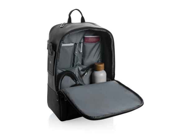 Дорожный рюкзак для ноутбука Armond из rPET AWARE™, 15,6”, Черный, Цвет: черный,, Размер: Длина 31 см., ширина 15 см., высота 44 см., диаметр 0 см., изображение 10