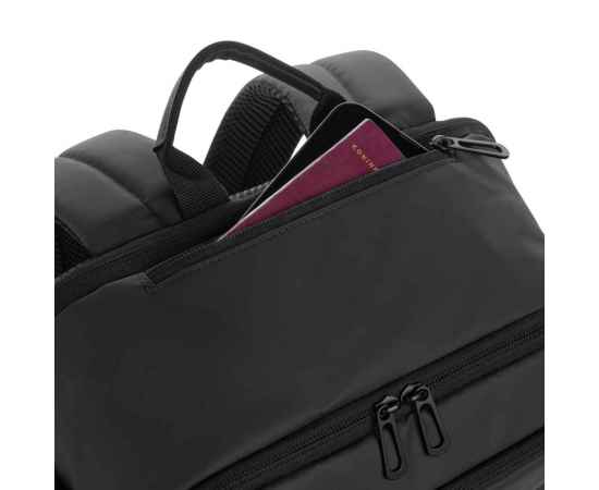 Дорожный рюкзак для ноутбука Armond из rPET AWARE™, 15,6”, Черный, Цвет: черный,, Размер: Длина 31 см., ширина 15 см., высота 44 см., диаметр 0 см., изображение 11