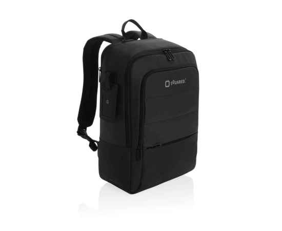 Дорожный рюкзак для ноутбука Armond из rPET AWARE™, 15,6”, Черный, Цвет: черный,, Размер: Длина 31 см., ширина 15 см., высота 44 см., диаметр 0 см., изображение 3