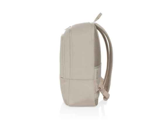 Дорожный рюкзак для ноутбука Armond из rPET AWARE™, 15,6”, Бежевый, Цвет: бежевый,, Размер: Длина 31 см., ширина 15 см., высота 44 см., диаметр 0 см., изображение 7
