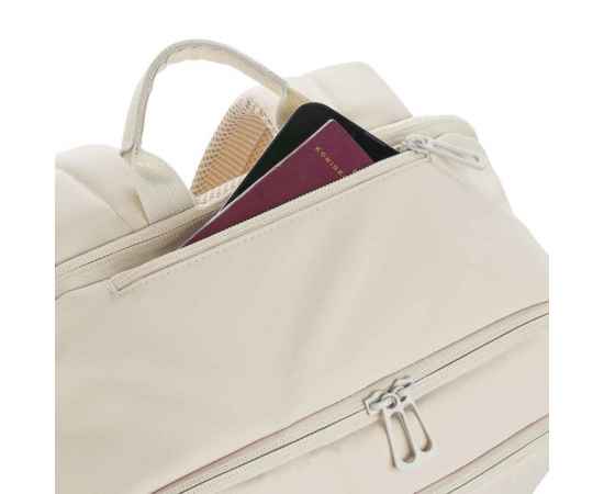Дорожный рюкзак для ноутбука Armond из rPET AWARE™, 15,6”, Бежевый, Цвет: бежевый,, Размер: Длина 31 см., ширина 15 см., высота 44 см., диаметр 0 см., изображение 11