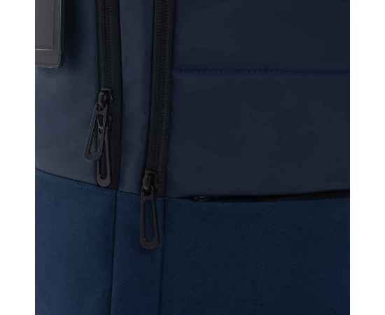 Дорожный рюкзак для ноутбука Armond из rPET AWARE™, 15,6”, Синий, Цвет: темно-синий,, Размер: Длина 31 см., ширина 15 см., высота 44 см., диаметр 0 см., изображение 4