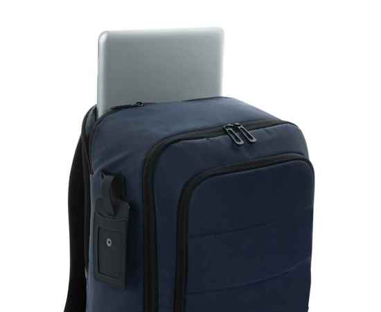 Дорожный рюкзак для ноутбука Armond из rPET AWARE™, 15,6”, Синий, Цвет: темно-синий,, Размер: Длина 31 см., ширина 15 см., высота 44 см., диаметр 0 см., изображение 9