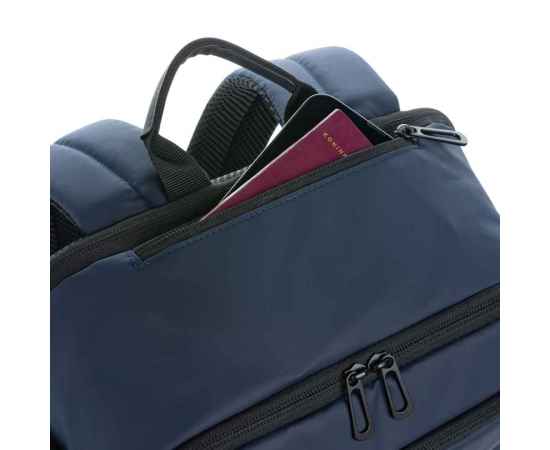 Дорожный рюкзак для ноутбука Armond из rPET AWARE™, 15,6”, Синий, Цвет: темно-синий,, Размер: Длина 31 см., ширина 15 см., высота 44 см., диаметр 0 см., изображение 11