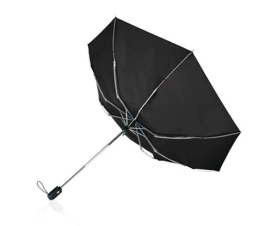Зонт-полуавтомат Swiss Peak Traveller из rPET AWARE™, d106 см, Черный, изображение 2
