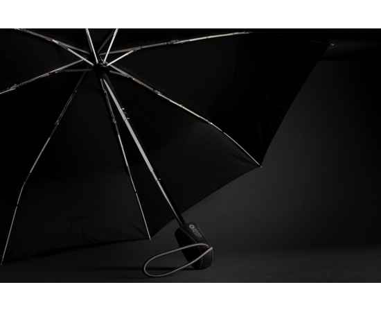Зонт-полуавтомат Swiss Peak Traveller из rPET AWARE™, d106 см, Черный, изображение 4