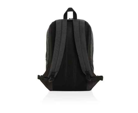 Рюкзак для ноутбука Kazu из rPET AWARE™, 15,6’’, Черный, Цвет: черный,, Размер: Длина 28 см., ширина 16 см., высота 46,8 см., диаметр 0 см., изображение 2