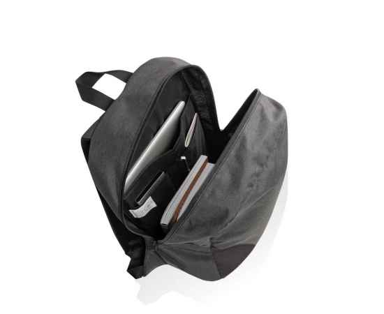 Рюкзак для ноутбука Kazu из rPET AWARE™, 15,6’’, Черный, Цвет: черный,, Размер: Длина 28 см., ширина 16 см., высота 46,8 см., диаметр 0 см., изображение 7