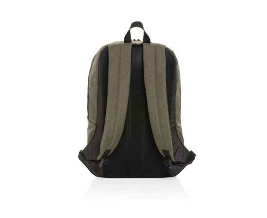 Рюкзак для ноутбука Kazu из rPET AWARE™, 15,6’’, Зеленый, Цвет: зеленый,, Размер: Длина 28 см., ширина 16 см., высота 46,8 см., диаметр 0 см., изображение 2