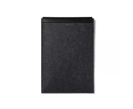 Чехол для ноутбука VINGA Albon из переработанного фетра GRS, 17’’, Черный, Цвет: черный,, Размер: Длина 28 см., ширина 1 см., высота 40 см., диаметр 0 см., изображение 2