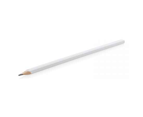 Деревянный карандаш, 25 см, Белый, Цвет: белый, Размер: Длина 25 см., ширина 1 см., высота 0,6 см., изображение 2