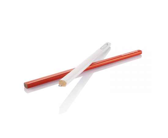Деревянный карандаш, 25 см, Белый, Цвет: белый, Размер: Длина 25 см., ширина 1 см., высота 0,6 см., изображение 4