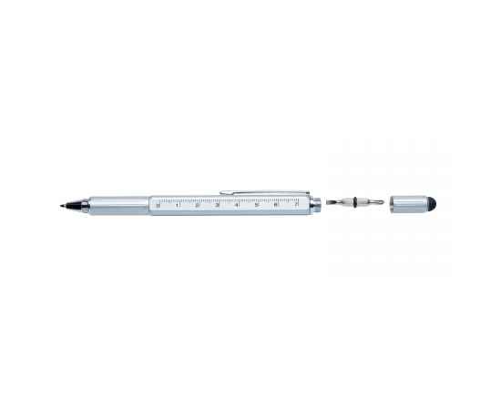 Многофункциональная ручка 5 в 1, серый,, Цвет: серый, Размер: , ширина 1,3 см., высота 15 см., изображение 3