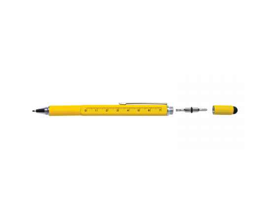 Многофункциональная ручка 5 в 1, желтый,, Цвет: желтый, Размер: , ширина 1,3 см., высота 15 см., изображение 3