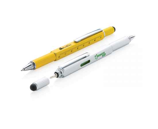 Многофункциональная ручка 5 в 1, желтый,, Цвет: желтый, Размер: , ширина 1,3 см., высота 15 см., изображение 13
